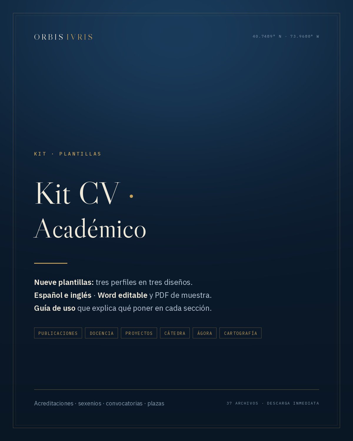 Portada — Kit CV Académico
