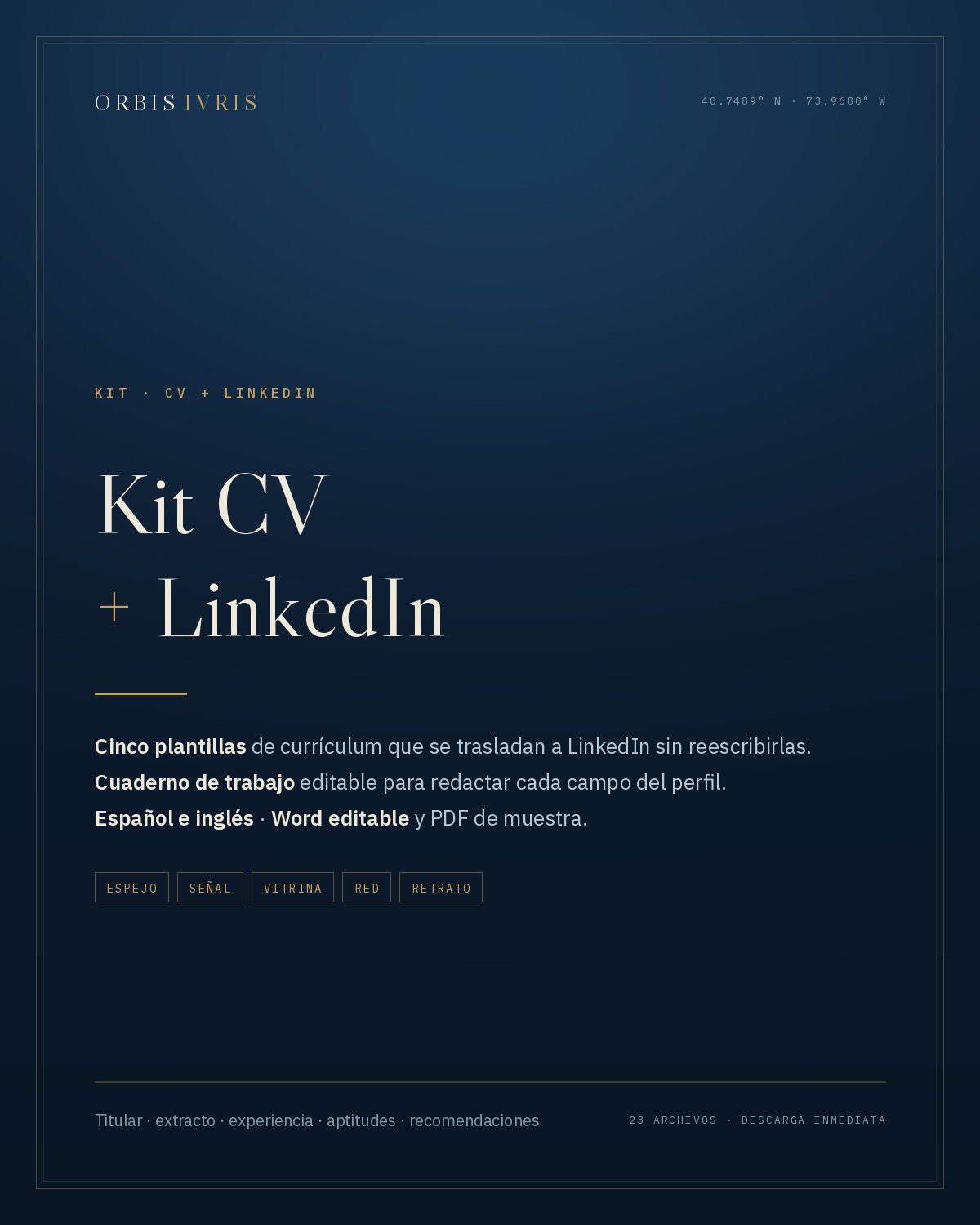 Portada — Kit CV + LinkedIn